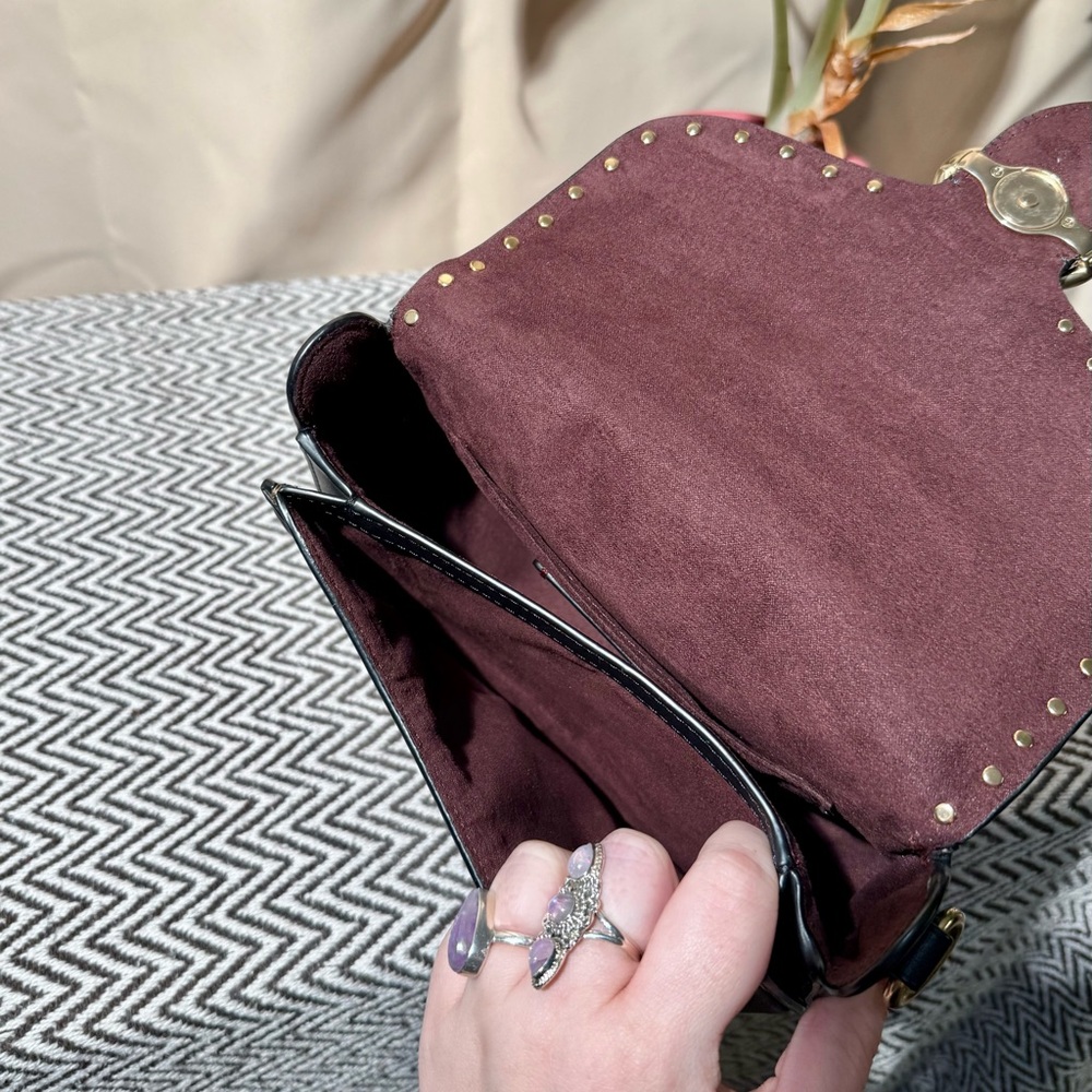 Coach Georgie Saddle Bag in Colorblock Signature Canvas & Rivets - 2021 - EUC - Picture 5 of 16